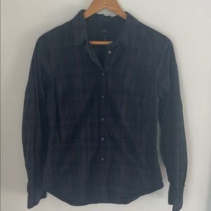 J. Crew slim stretch perfect shirt in Black Watch Tartan size 6